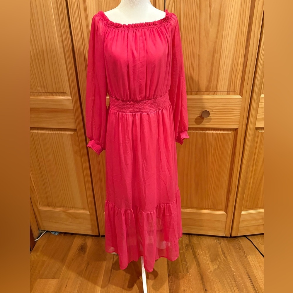 Sofia Jeans by Sofia Vergara Women's Off the Shoulder Dress W/ Blouson Sleeves
・